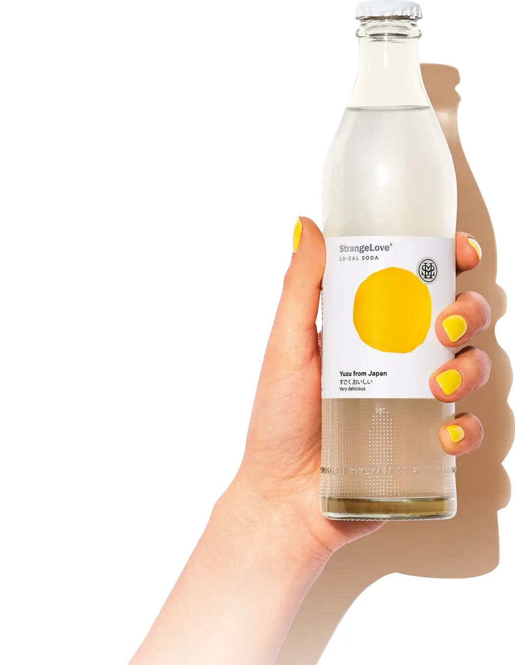 hand on bottle
